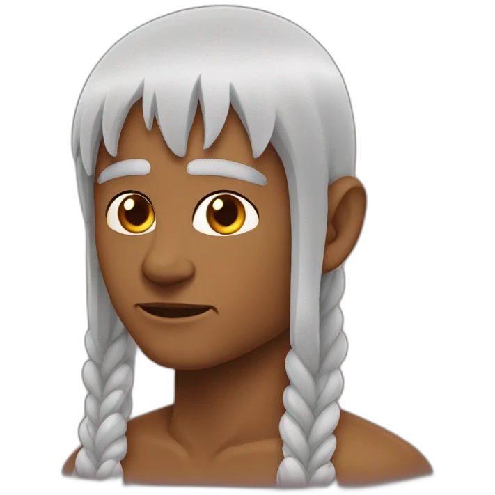 Indien chauve tête ronde emoji