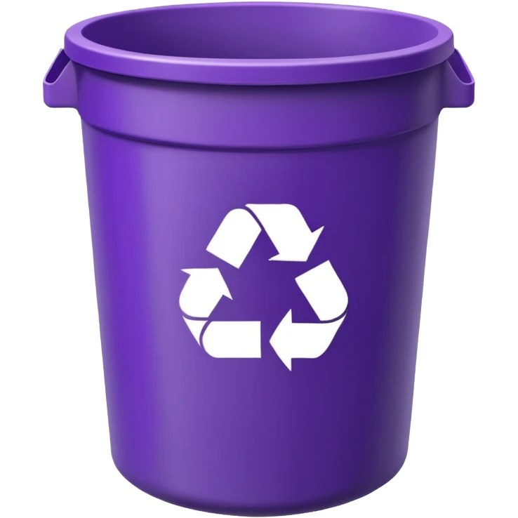 round purple rycycle bin empty emoji