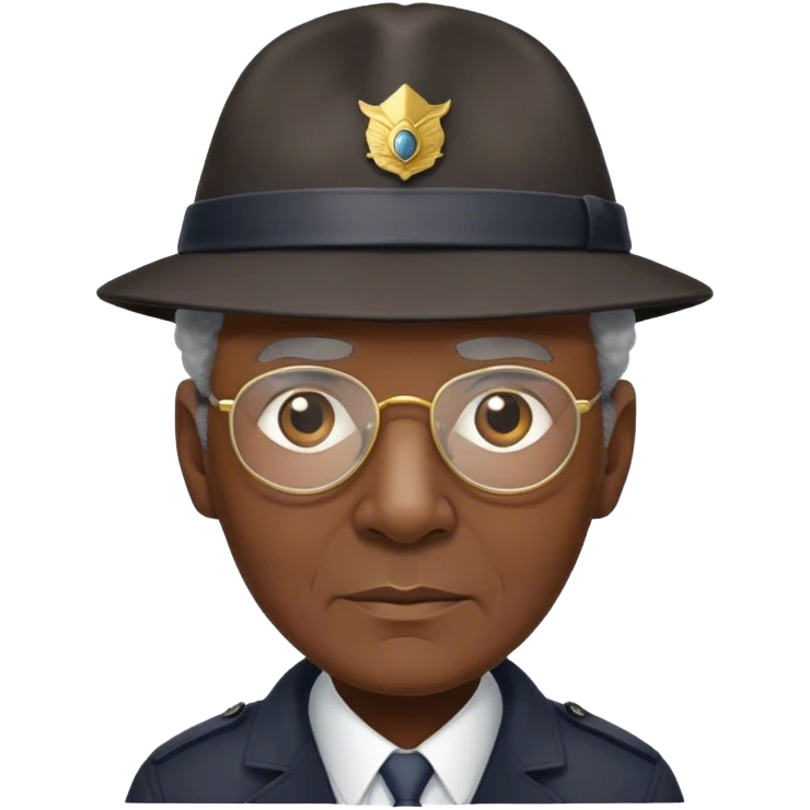 Elderly Black Detective with a Kangol hat emoji