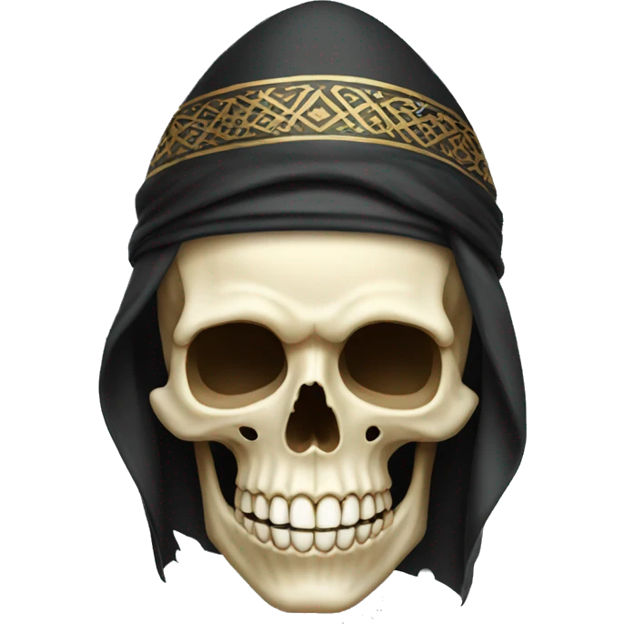Skull with arab hat emoji