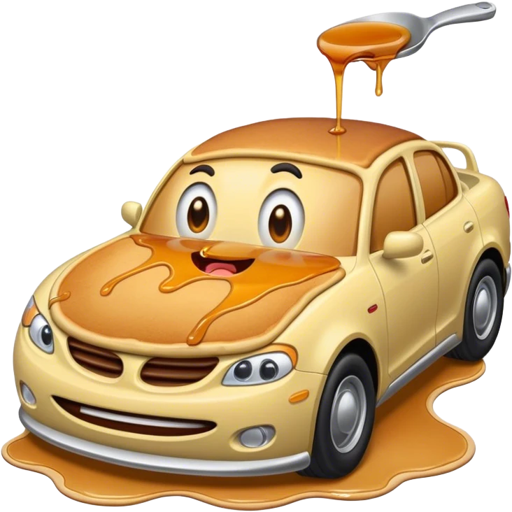 Pancake eating a car emoji