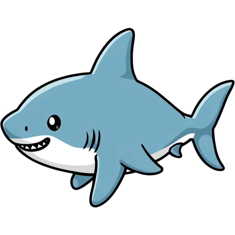 shark with legs cartoon sticker emoji