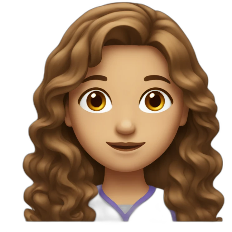 lebanese girl with long wavy brown hair emoji
