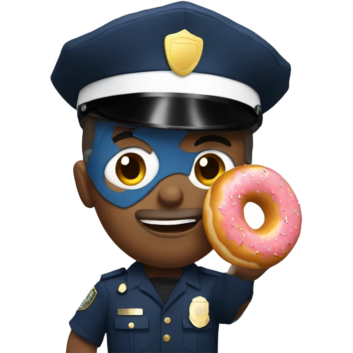 Cop with donut emoji