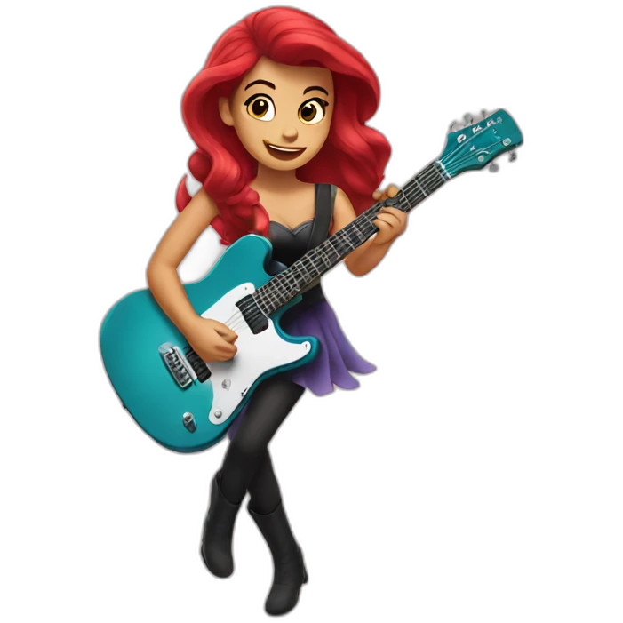 Ariel rot playing guitar emoji