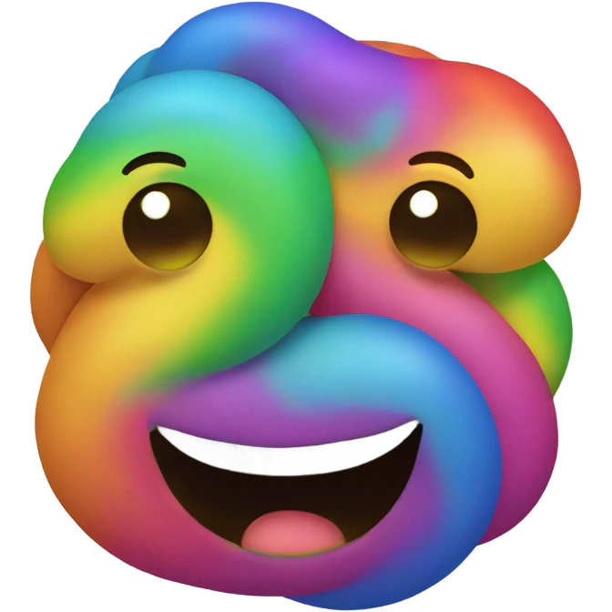 Rainbow poop emoji