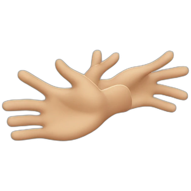 Running hands with glee emoji