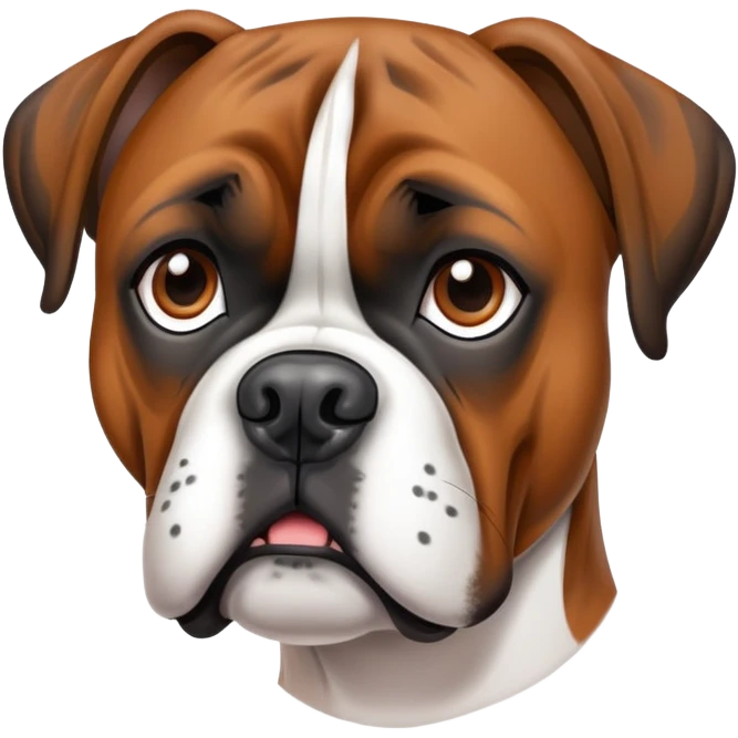 Brindle boxer dog emoji