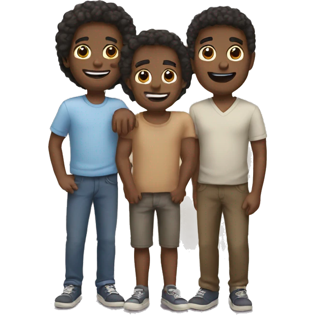 three friends emoji
