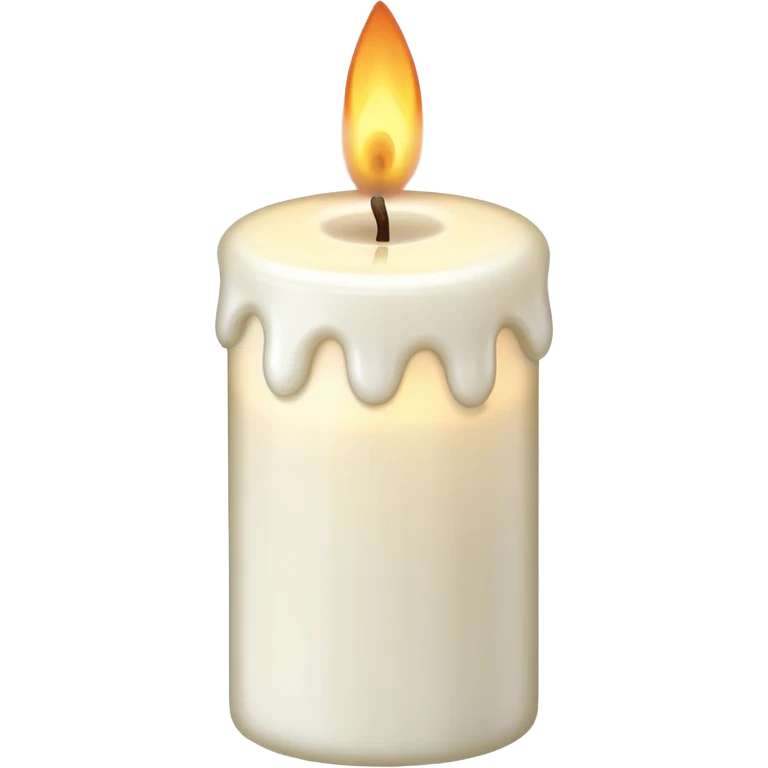white candle with a flickering flame emoji