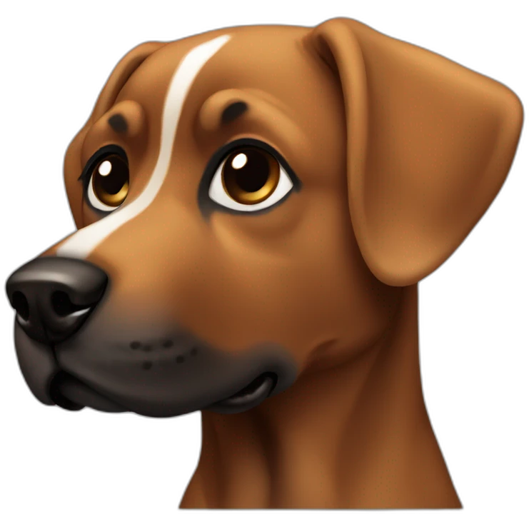 dog brown black emoji