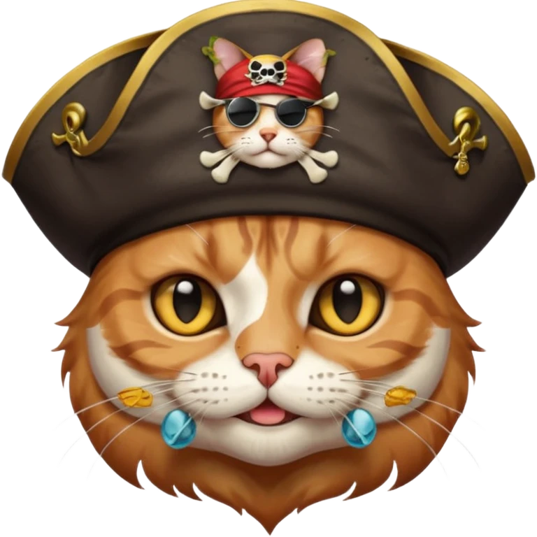 pirate cat with human body emoji