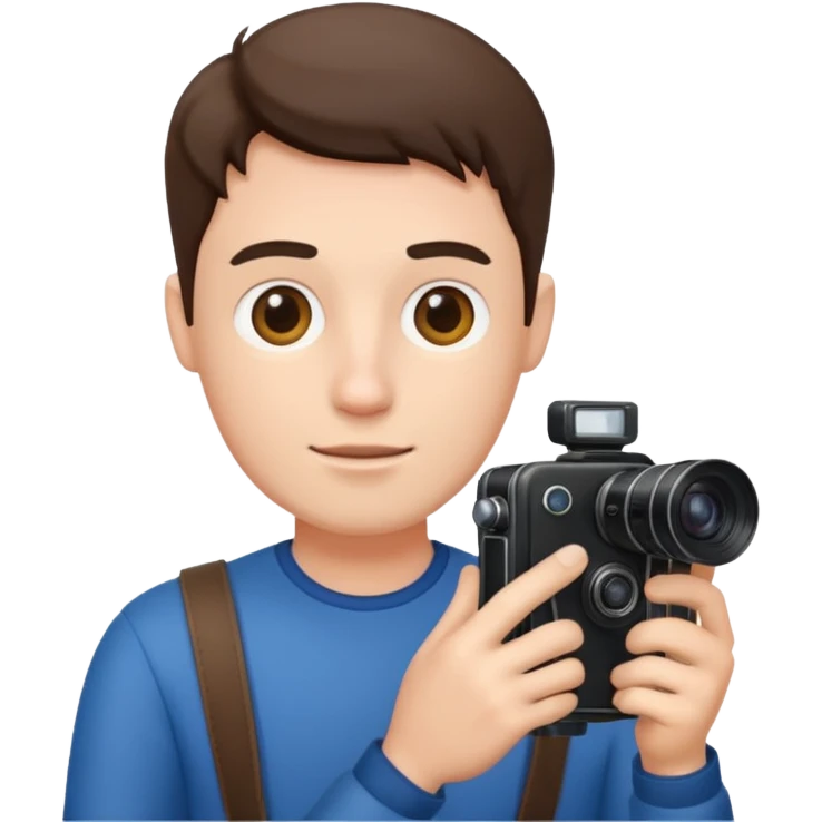 мужчина с фотоаппаратом в руках emoji