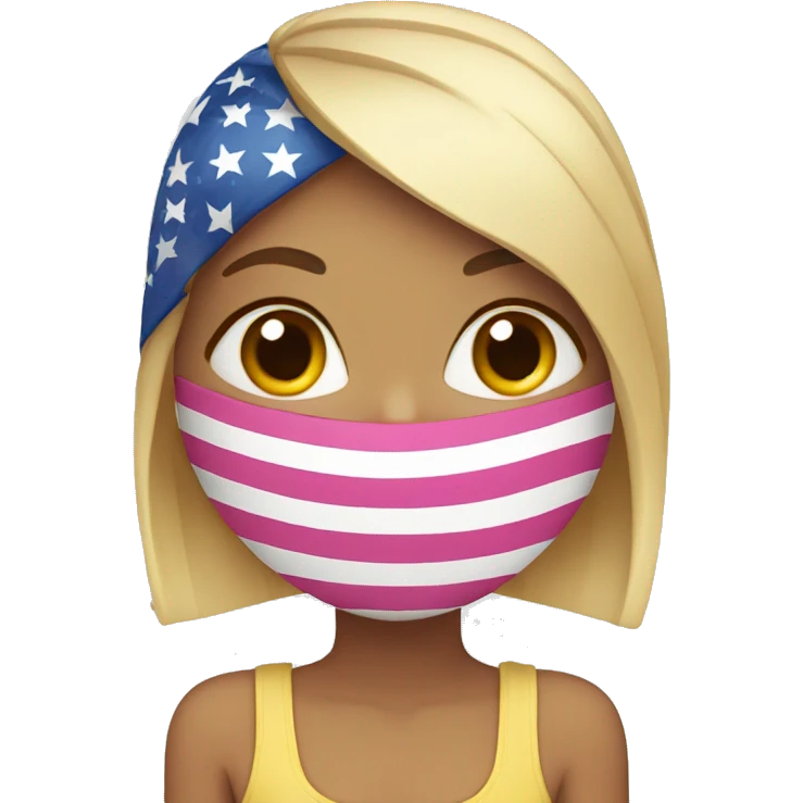 Girly American flag for girls emoji