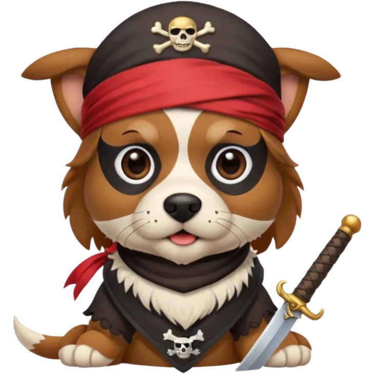 Dog that is a pirat emoji