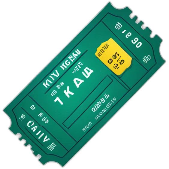 ticket with text Kyiv emoji