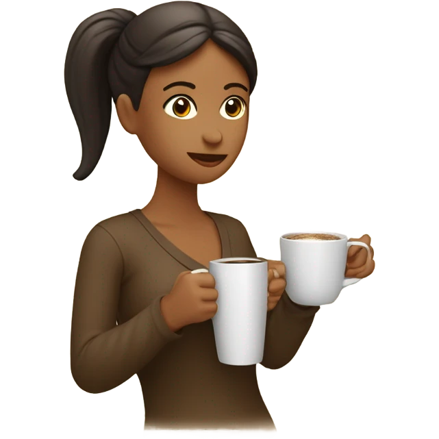 Mujer tomando café emoji