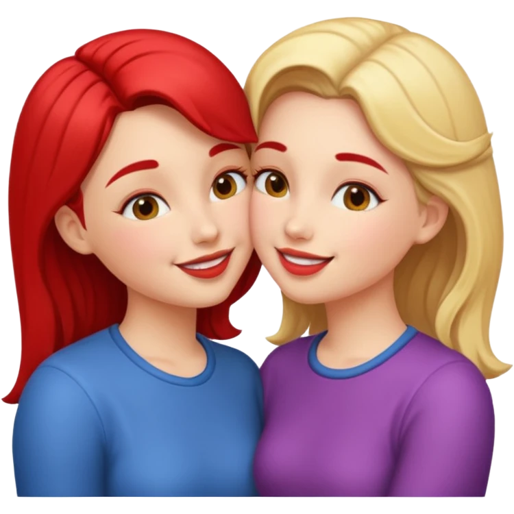 Girls kissing emoji