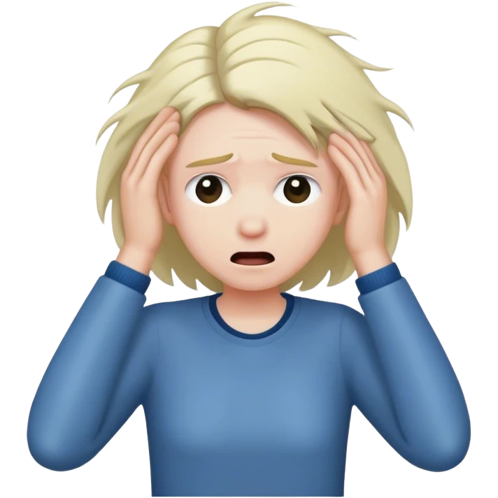 Pulling out my hair emoji
