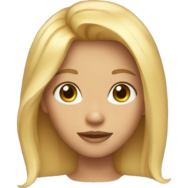 girl with blonde shirt hair emoji