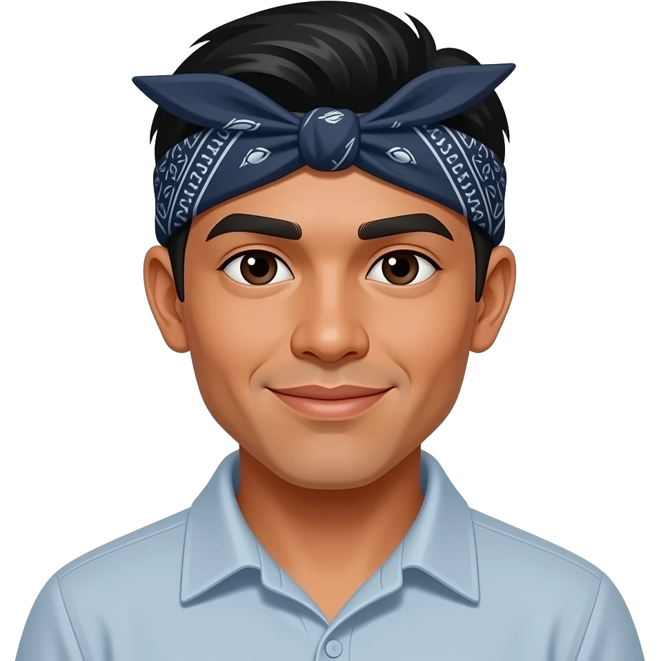Filipino man wearing a bandana emoji