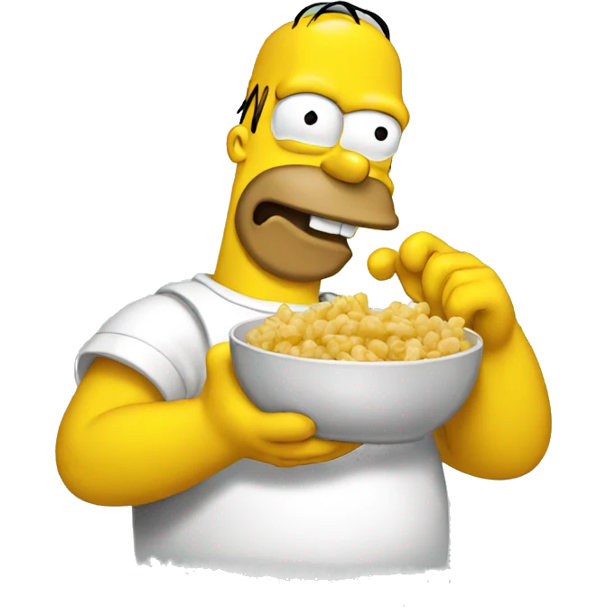 Homer eating emoji