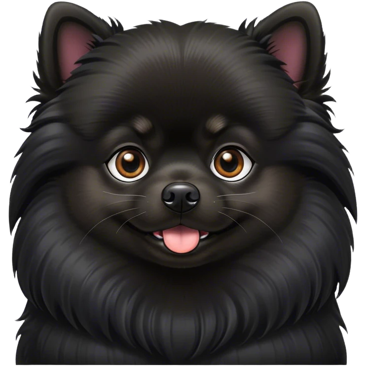 Pomeranian black emoji