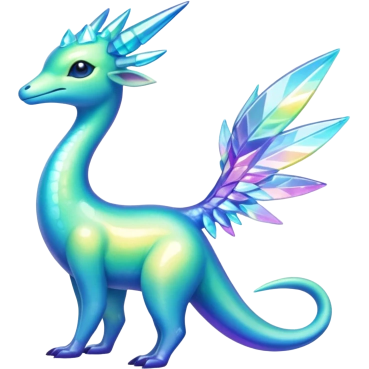 Shiny Exotic Colorful Amaura-Aurorus-Fakémon-hybrid-creature (full body)  emoji