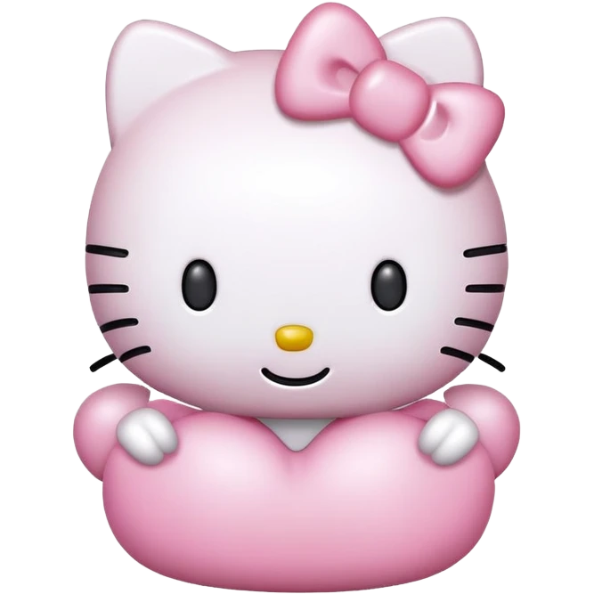 Light pink Hello kitty  emoji