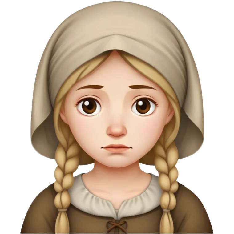 Peasant woman sad emoji