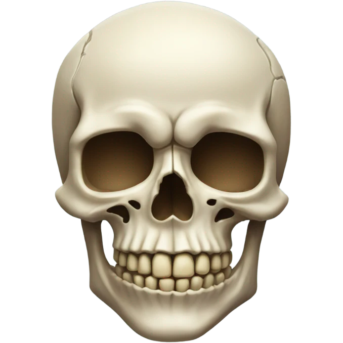 A very detailed skull emoji