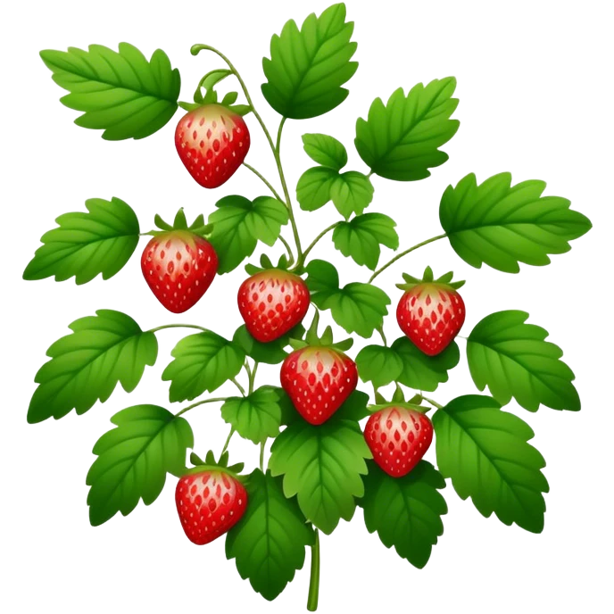 strawberry bush in forest emoji