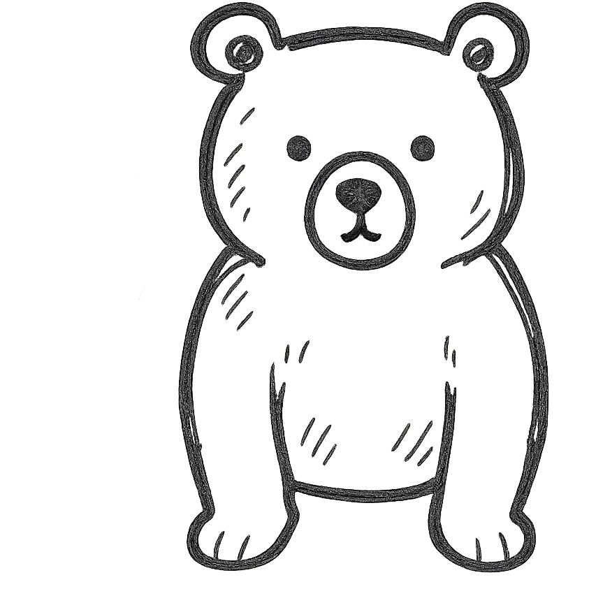 A bear icon, simple and clear, suitable for various applications. emoji