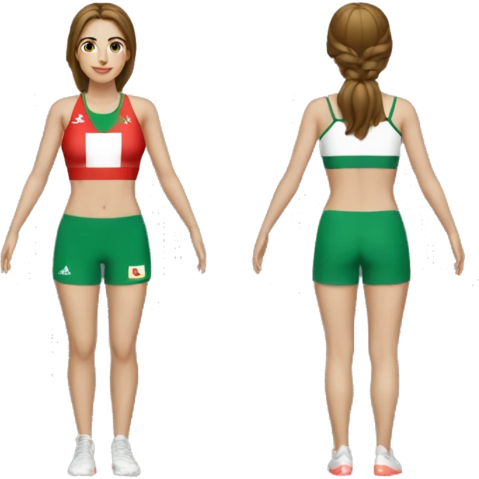  Femme avec le maillot de l’Algérie emoji