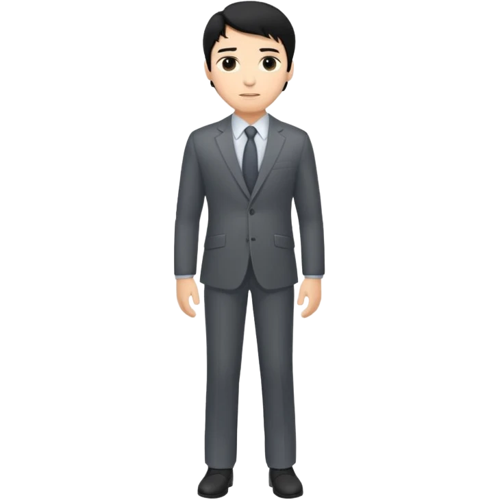 BLACK HAIR LIGHT SKIN MAN FULL BODY BOSS emoji