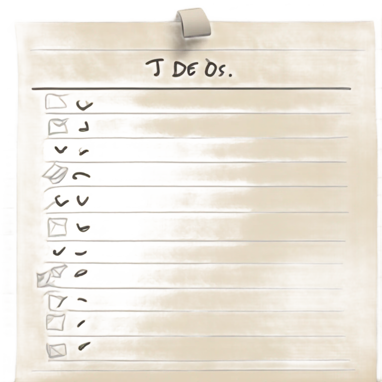paper with to do list emoji