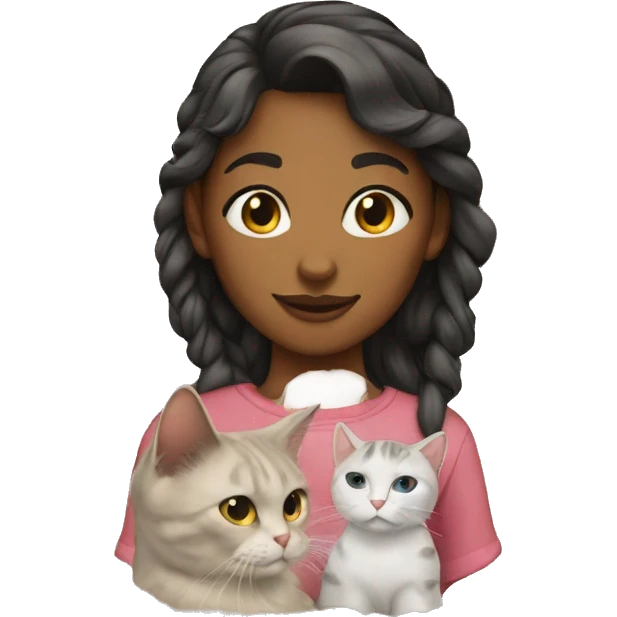 The girl with the cat emoji