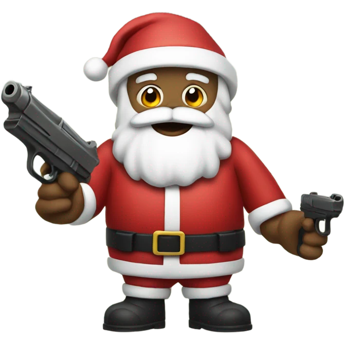 Santa holding a toy gun emoji