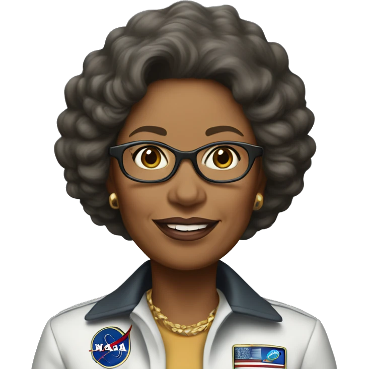 Annie Easley, NASA scientist uniform, no glasses emoji