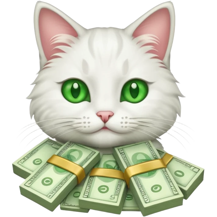 Cat with money emoji