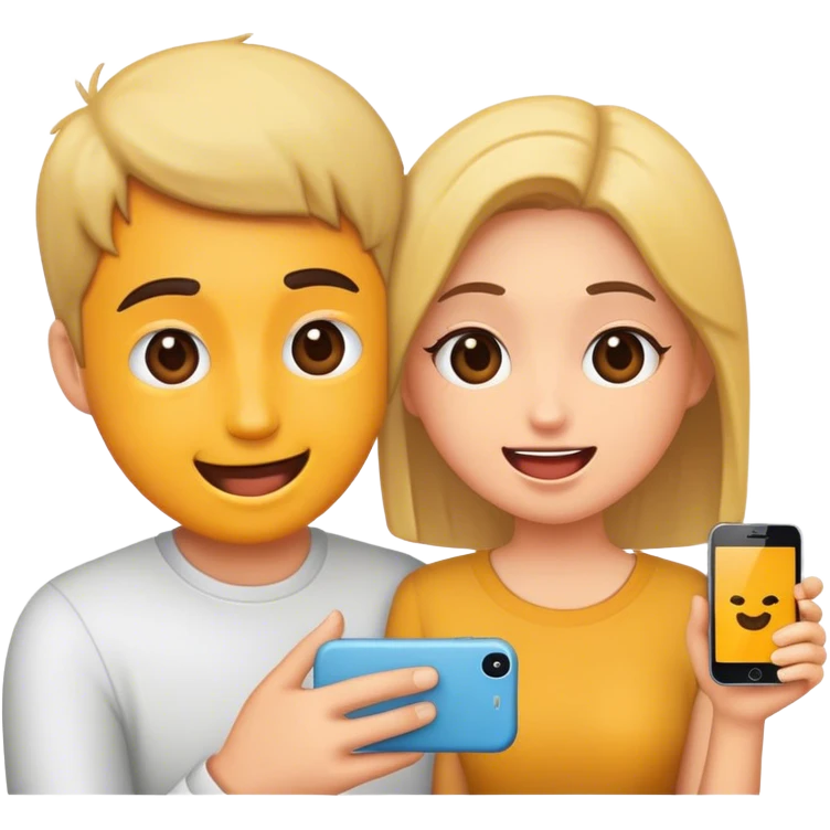 a couple of friends having fun emoji