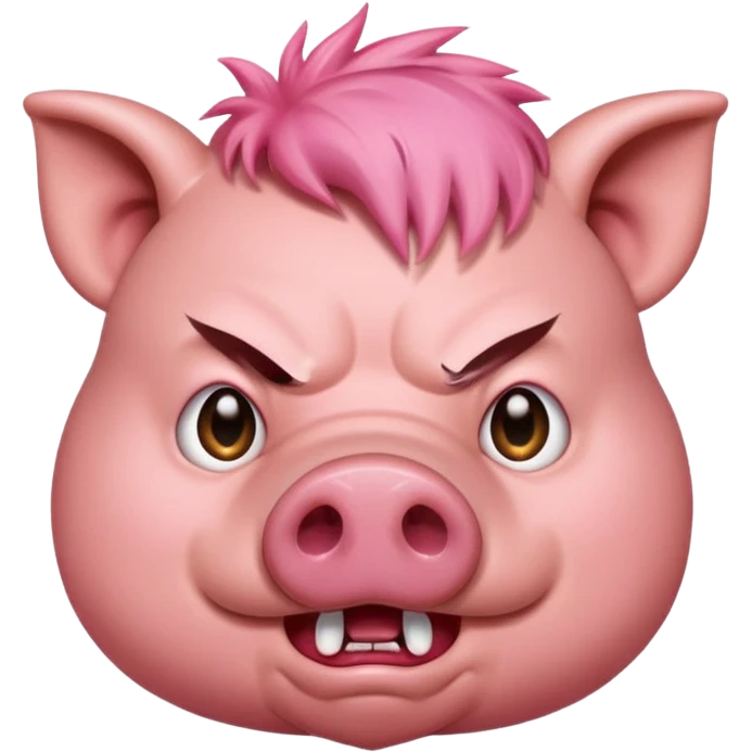 Angry pig emoji