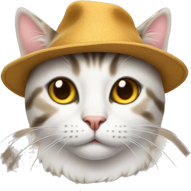 Cat wearing a hat emoji
