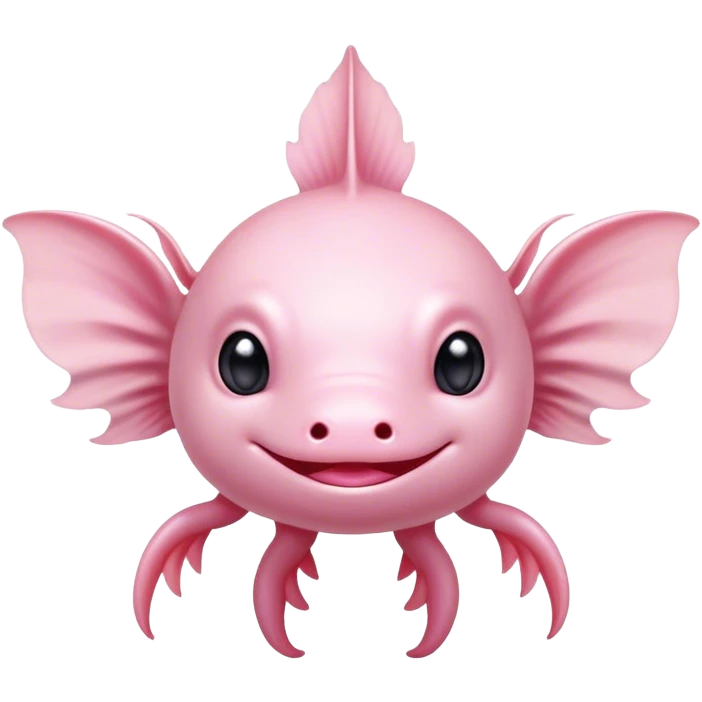 Cinematic Cute Axolotl Portrait Emoji, Head tilted playfully and inquisitively, featuring smooth, pale pink skin with delicate feathery gills and round, sparkling dark eyes filled with curiosity, Simplified yet irresistibly adorable features, highly detailed, glowing with a warm, magical glow, high shine, affectionate and quirky, stylized with a touch of whimsy, bright and endearing, soft glowing outline, capturing the essence of a mischievous yet charming aquatic friend, so playful it feels like it could swim out of the screen and into your heart! emoji