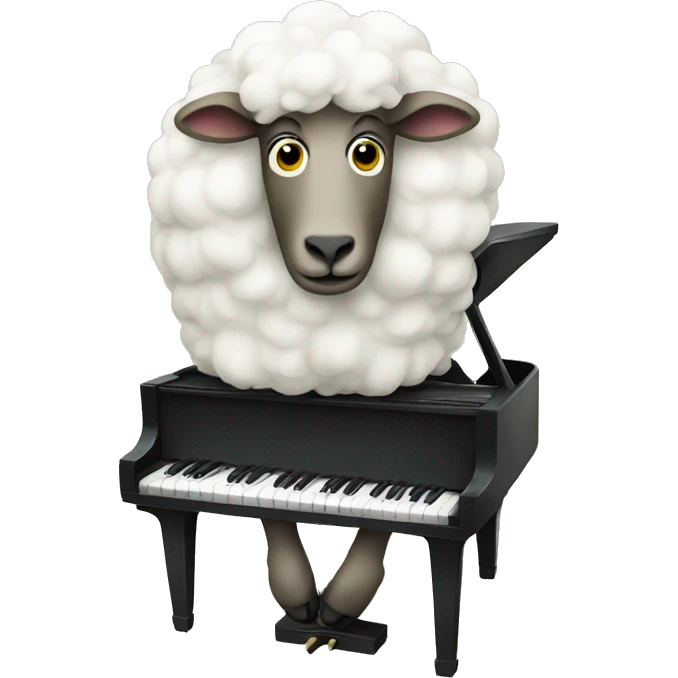 Sheep playing piano emoji
