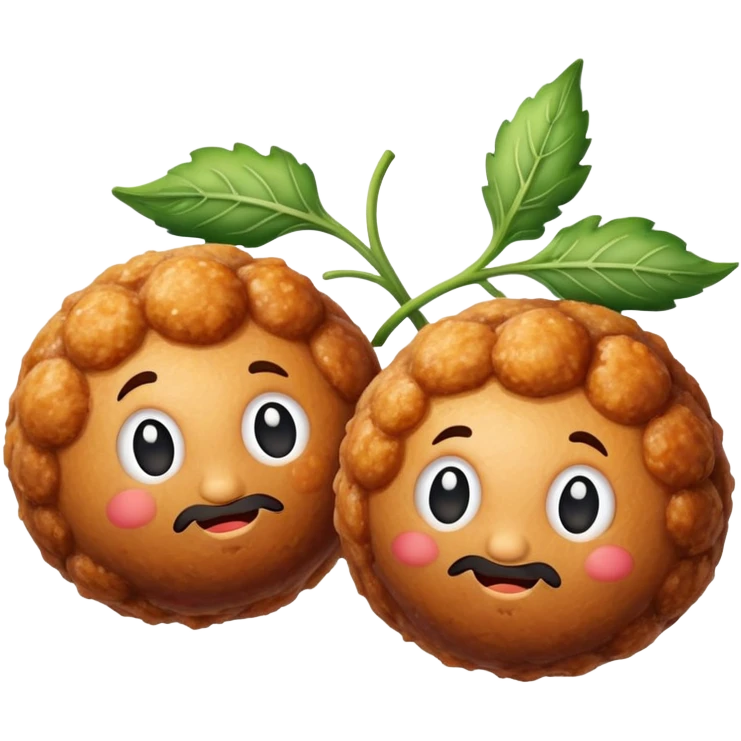 Two meat balls emoji