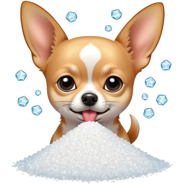 Chihuahua snorting salt emoji
