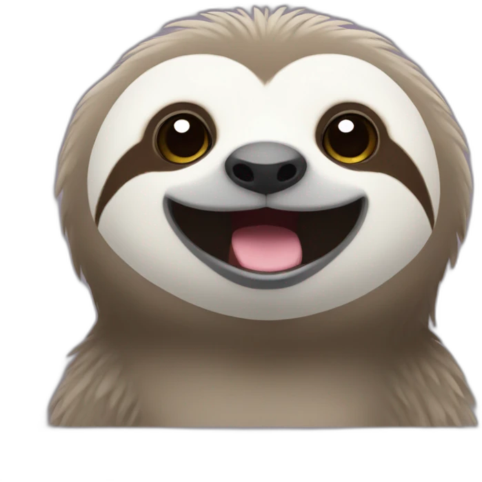 cute sloth blue emoji