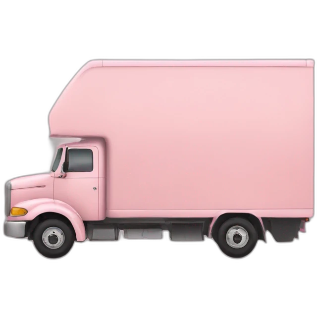 camion vue de profile rose pâle  emoji