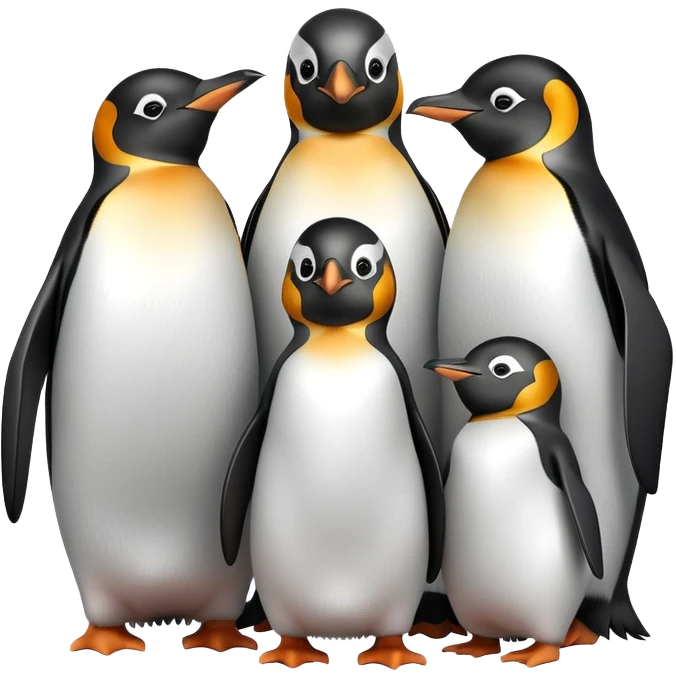 penguin family with 2 sons emoji